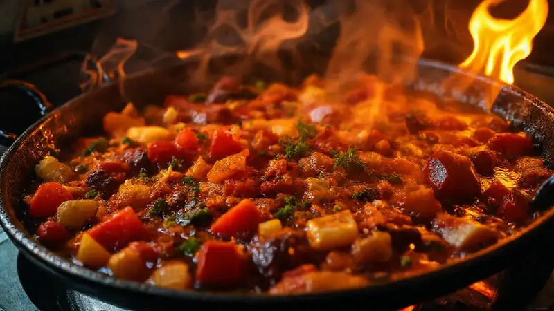 Hier ist die Antwort:Besorgte Paella mit unheimlichem Schein
