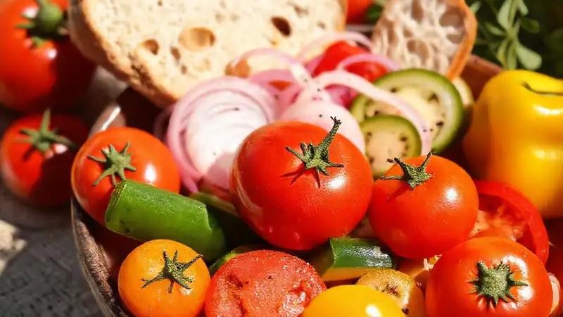 Mediterranesche Frische in einer Schale