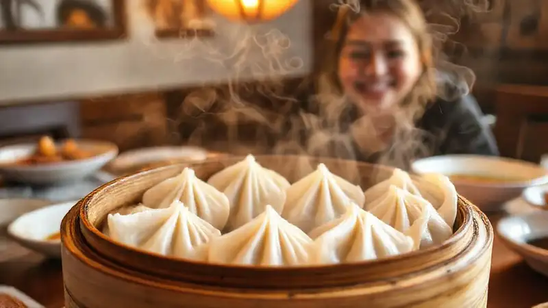 Dampfende Jiaozi: heisse