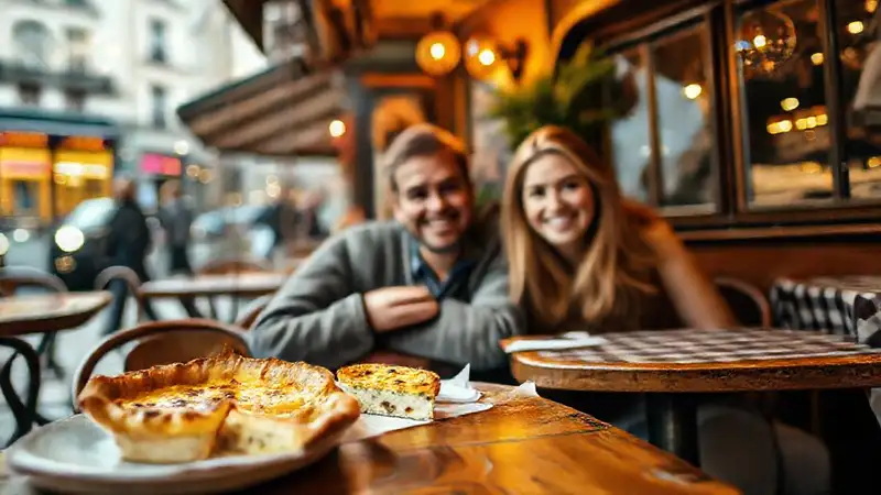 Hier ist ein gemütliches Pariser Bistro