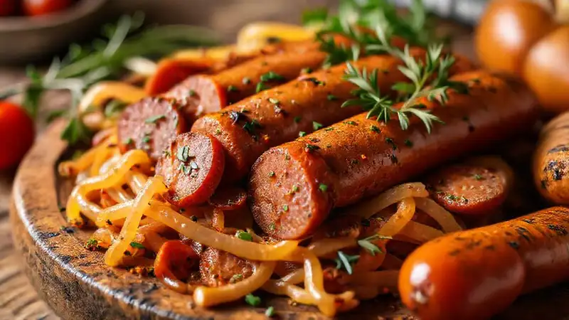 Hier ist die Antwort:Traditionelle Wurst gefüllt
