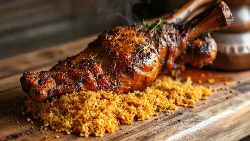 Hier ist ein appetitliches deutsches Gericht