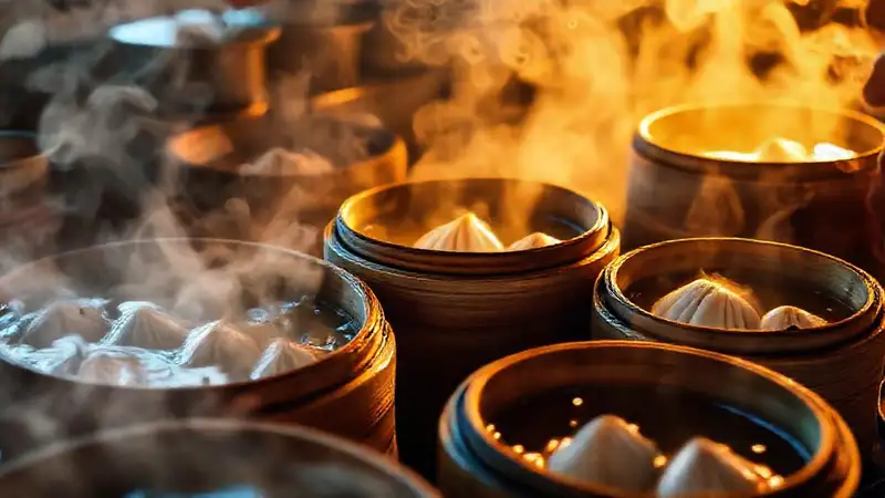 Hier ist die Antwort:Traditionelle Dim Sum in dampfendem Broth