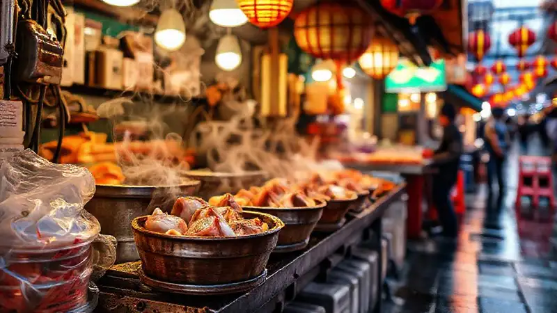 Hier ist eine mögliche Antwort:Straßenküchen-Xiaolongbao: lebendige